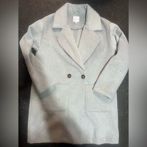 Cyrus Women's Light Gray Pea Coat